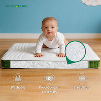 Matelas pour bébé Vonature, best-seller, matériau POE, sans formaldéhyde, hautement respirant, lavable, OEM ODM, taille personnalisée