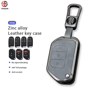 2024ใหม่เคสใส่กุญแจรถสำหรับ JEEP RENEGADE Grand Cherokee Wrangler <span class=keywords><strong>JL</strong></span> JK JLU XD 2018-2022อุปกรณ์เสริมป้องกันกุญแจ - Product Image 1