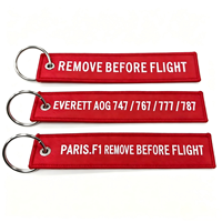 BSBH Nouveau design Porte-clés personnalisé tissé avec étiquette nominative, logo brodé par sublimation, porte-clés Jet Tag