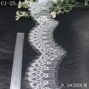 Bán Buôn Thân Thiện Với Môi 9Cm Trắng Nylon Lông Mi Chantilly Ren Trim Biên Giới Hoa Mô Hình Pháp Phong Cách Cho Hàng May Mặc Đám Cưới - Product Image 2