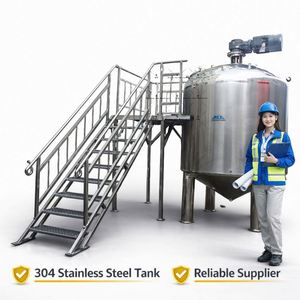 Stainless Steel Sealed Mobile Double <b>Jacketed</b> <b>Heating</b> or Cooling Magnetic Mixing Vessel Tank - Product Image 2