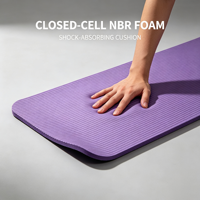 Tapis de sol rembourré rectangulaire en NBR à double texture, base côtelée, indéformable, pour kettlebell, marque privée OEM