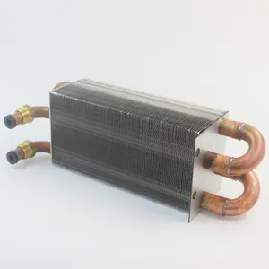 Fornitura tubo di rame raffreddato ad aria tipo aletta radiatore olio evaporatore scambiatore di calore alettato in alluminio radiatore olio