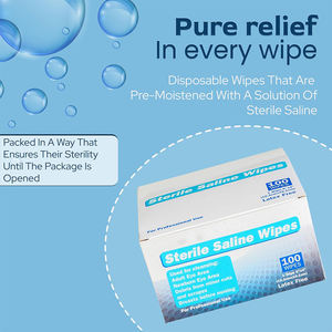 निजी लेबल व्यक्तिगत रूप से लपेटे गए शराब मुक्त बाँझ नमकीन घोल सैनिटाइजिंग वाइप्स डिस्पोजेबल - Product Image 2