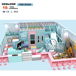 Laberinto Interior en Forma de Castillo Azul y Rosa, Casa de Juegos, Equipo de Parque de Aventuras Infantil para Área de Juegos Interior - Product Image 3
