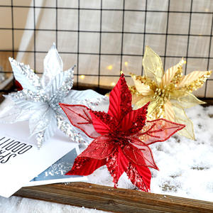 Hot Selling <b>Christmas</b> <b>Flowers</b> <b>Christmas</b> <b>Tree</b> Decorations Sequined Flannel <b>Christmas</b> <b>Flower</b> - Product Image 2