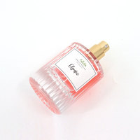 Deluxe Stripe 30Ml 50Ml 100Ml Bouteille de parfum de luxe en verre clair rond vide Bouteille de parfum en verre nouveau design avec emballage