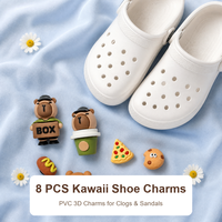 Breloques de chaussures en PVC personnalisées de marque HS, motifs variés, vente en gros, accessoires détachables pour sabots, décorations de styles variés