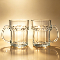Chope à bière en verre cristal sans plomb 500 ml pour bar, pub, restaurant, maison, camping