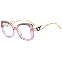 Lunettes œil-de-chat pour femme, monture large, photochromiques, anti-lumière bleue, design cœur triangulaire inversé, style simple et coloré, tendance niche