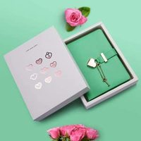 Journal secret Myway B6 en forme de cœur avec serrure et clé, couverture en cuir PU, organiseur personnel, carnet secret pour femmes