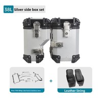 Support de boîte latérale gauche en alliage d'aluminium pour moto F700-800GS, boîte de rangement arrière 38L