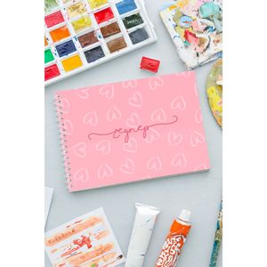 สมุดโน้ตขนาด A6 แบบสันห่วง ปกกระดาษ สำหรับวาดภาพ ระบายสีด้วยดินสอ  สามารถใส่โลโก้ได้ เหมาะสำหรับเป็นของขวัญและของแจก - Product Image 2