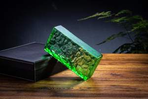 50*100*200mm クリアカラー 鋳造ソリッドガラスブリック 装飾用ホットメルト バブルクリスタルガラスブロック - Product Image 6