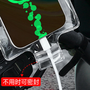 Funda transparente impermeable para teléfono con carga para motociclistas, soporte para manillar de motocicleta, protección de pantalla táctil - Product Image 2