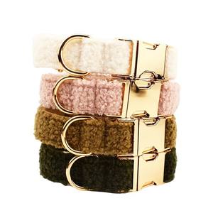Set Collare e Guinzaglio per Cani in Poliestere Sherpa con Logo Personalizzato, Stile Monocromatico Giapponese e Coreano - Product Image 4