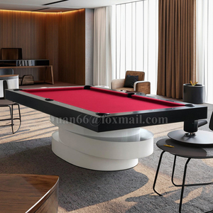 Table de billard contemporaine de luxe en bois massif de 6 pieds et 7 pieds, de haute qualité, avec pochettes en <span class=keywords><strong>cuir</strong></span> et ardoise personnalisées, qualité tournoi, convertible en table à manger - Product Image 2