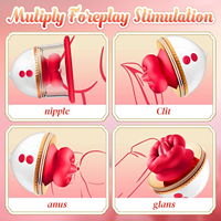 9-Mode abnehmbare Nippel Spielzeug Vibrator Rose Spielzeug Sexspielzeug für Frauen Paare Erwachsene Klitoris Nippel Anal Stimulator Massage gerät Vibrieren
