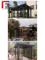 Pavillon de jardin en aluminium pour usage commercial, café, restaurant, bar, terrasse, pergola, auvent, abri