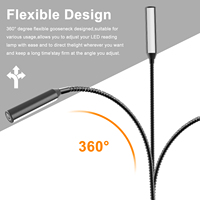 Lampe de lecture murale Flexible d'hôtel moderne, lampe de lecture à col de cygne LED certificat CE 12V 24V chambre à coucher lampe latérale de lit