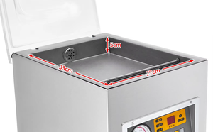 Machine d'emballage sous vide alimentaire commerciale de bureau à chambre unique DZ-260C, scelleuse de sacs sous vide - Product Image 6