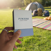 Cartes à jouer en papier personnalisées avec logo professionnel, avec boîte à couvercle et base
