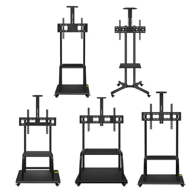 Hot Selling Wholesale 1800 Mobile TV Mount Cars Tv Bracket Cart TV Stand for 42-86"