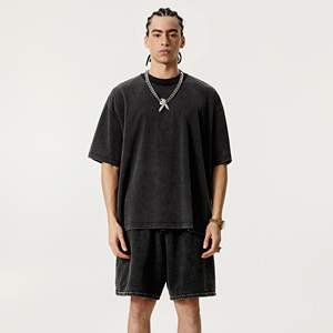 Camiseta de Manga Corta para Hombre, 100% Algodón, Tejido de Punto, Color Sólido, Informal, Básica, Transpirable, Corte Regular, Ligera para Verano - Product Image 1