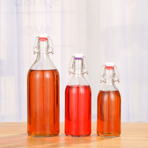 8.5OZ lật <span class=keywords><strong>Top</strong></span> chai thủy tinh 60ml 250ml 350ml 500ml 750ml 1000ml đu <span class=keywords><strong>Top</strong></span> chai nước trái cây với nắp đậy kín cho muỗi, trà - Product Image 3