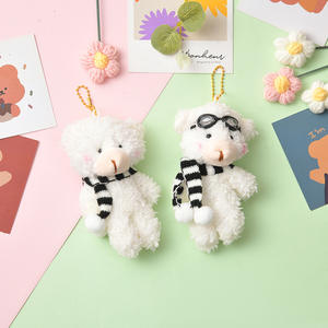 Porte-clés Ours en Peluche Mini Teddy Bear Rouge Pilote Goggles pour <span class=keywords><strong>Machine</strong></span> <span class=keywords><strong>à</strong></span> Pinces, Jouet en Peluche - Product Image 5