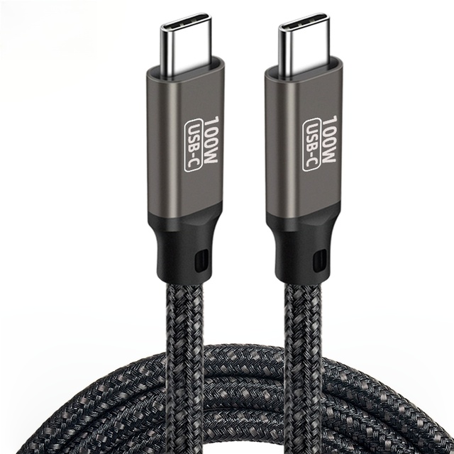 100W 240W USB 3.2 Cable E-Marker 480Mbps Super Fast Charge PD Cable for Macbook Type C Charger Data Cable