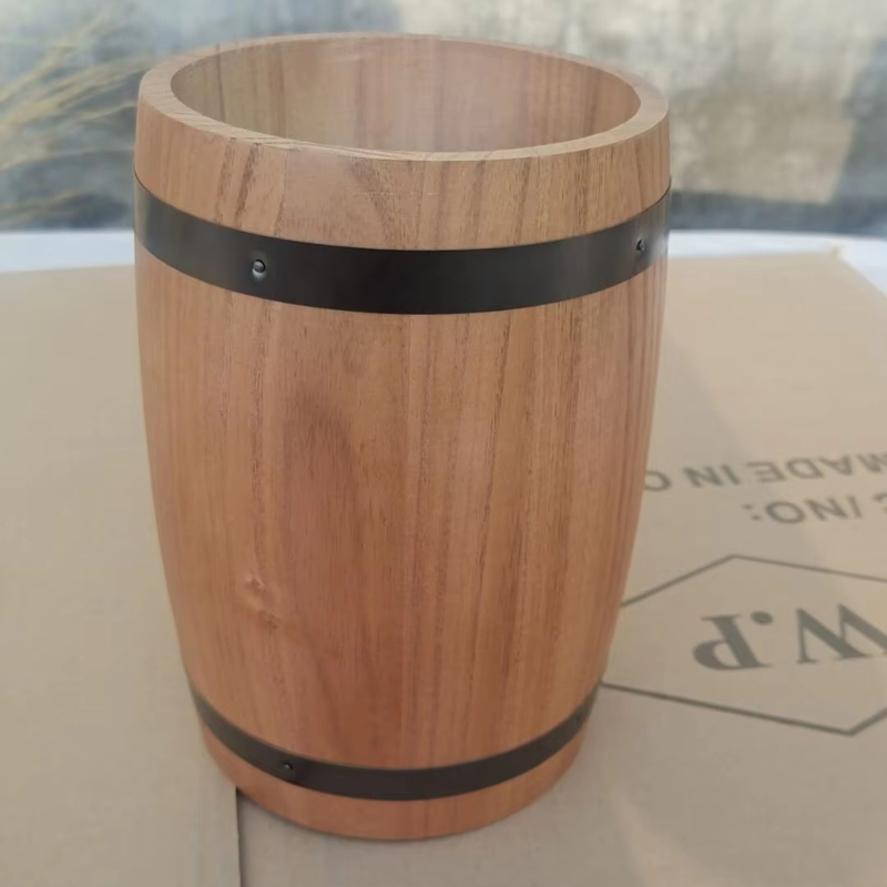 Custom Wooden Ice Bucket Solid Wood