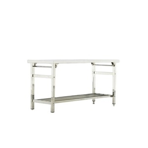 Wholesale Folded Workbench <b>Stainless</b> <b>Steel</b> Folding With Adjustable Shelf for Outdoor, Restaurant, Kitchen, Garage Heav - Product Image 1