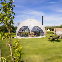 Luxuriöses Glamping-Kuppelzelt 4m mit Küche, Bad und Essbereich für Wüsten-Outdoor-Partys unter den Sternen, mit werkseitig angepasster Vier-Jahreszeiten-Fertigung