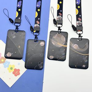 Kreative Cartoon Astronaut Student Mahlzeit Karte Kinder und ältere Menschen Bus Kartenspiel mit Lanyard - Product Image 1