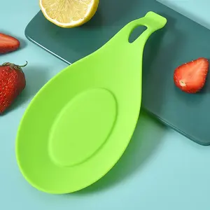 1 pièce Support de cuillère isolant en silicone, dessous de verre, dessous de plat, tapis de table, support de pot, résistant à la chaleur, ustensile de cuisine - Product Image 6