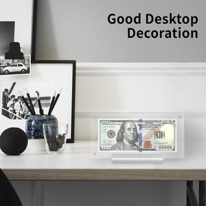 Wholesale Acrylic Dollar Bill Display Frame Transparent Stand Base Easy Assembly Custom Logo Custom Size for Garment Displays - Product Image 4