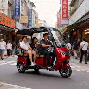 <span class=keywords><strong>Moto</strong></span> Tricycle Électrique Passager CEE 3 Roues avec Toit, Autonomie 100 km - Product Image 1
