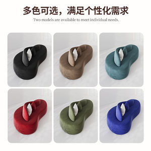 Sofá Curvo de Doble Cara en Tela Verde, Forma de Nube, para Área de Recepción, Diseño Minimalista, Muebles de Salón - Product Image 5