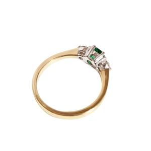 แหวนหมั้นสไตล์วินเทจสำหรับผู้หญิงโรสตัดเพชรโมอิสสีเขียวหรือเพชรทรงรีตัดวงรีอัญมณีแหวนแต่งงานหิน - Product Image 2