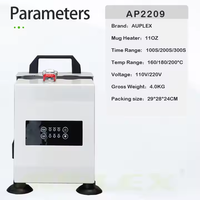 Mesin Press Panas Mini Elektrik Baru AP2209 Kontrol Suhu Tiga Kecepatan Kapasitas 20oz untuk Sublimasi Mug Pengoperasian Manual