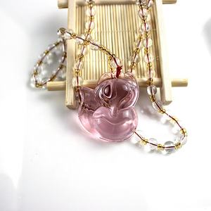 สร้อยคอพร้อมจี้คริสตัล,คุณภาพสูงสีช<span class=keywords><strong>ม</strong></span>พูเจ้าแม่<span class=keywords><strong>กวน</strong></span><span class=keywords><strong>อิ</strong></span><span class=keywords><strong>ม</strong></span>และใบไ<span class=keywords><strong>ม</strong></span>้จั๊กจั่นสำหรับผู้หญิง - Product Image 2