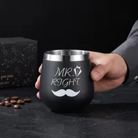 Mug en acier inoxydable avec boîte cadeau - Vaisselle à cocktail pour Martini, Mojito, boissons mélangées, bar, fête, bière, vin - Verre de 5 à 10 cm de diamètre