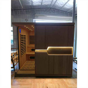 七大洲室内高档方形铁杉 & 红杉实木蒸汽桑拿房红外桑拿房 - Product Image 6