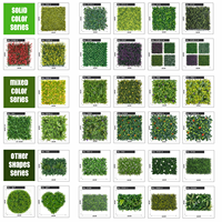 Panneau mural en gazon artificiel vert, type fougère tropicale, 50x50cm, pour la décoration de fonds de maisons, jardins et hôtels - Vente en gros usine