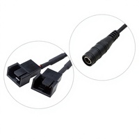 Cable de ventilador para caja de ordenador de cobre sin oxígeno de 4 pines DC5521, adaptador de corriente de 12V, cable de extensión de uno a dos