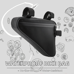 Sac de cadre de vélo de montagne, rayé, imperméable, triangulaire, Oxford, universel, portable, 36,8 L - Product Image 2
