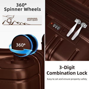 Eleganti set di valigie marrone moka: una collezione completa di valigie resistenti, borse da viaggio versatili e valigette compatte - Product Image 3