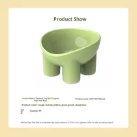 Gamelle pour chat en plastique Macaron Pastel, design éléphant, anti-dérapante, anti-renversement, protection du cou, pour chats et petits animaux