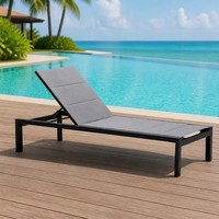 Chaise longue moderne en aluminium pour piscine extérieure, hôtel, villa et cour